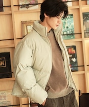 スタンドネック中綿ジップブルゾン