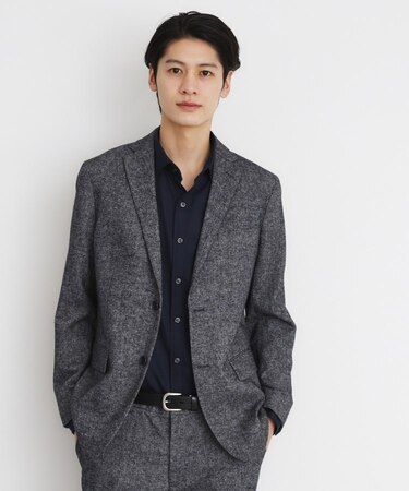 ウール混ホームスパンジャケット