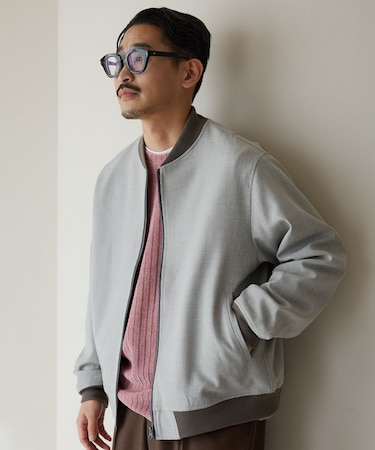 【CAVIAN/キャビアン】リサイクルシャークスキンジップブルゾン セットアップ可