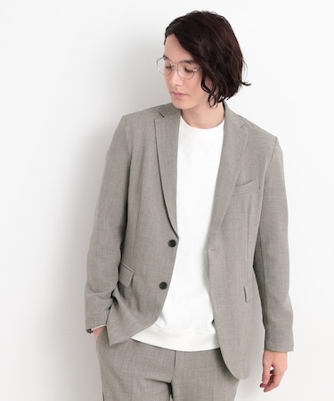 【CAVIAN/キャビアン】リサイクルシャークスキンテーラードジャケット セットアップ可