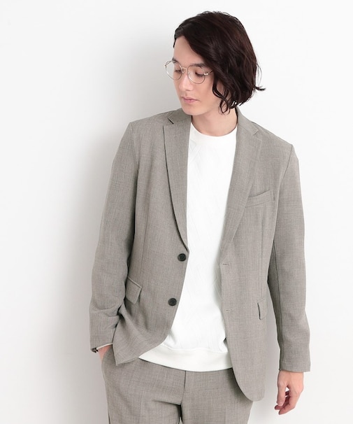 【CAVIAN/キャビアン】リサイクルシャークスキンテーラードジャケット セットアップ可