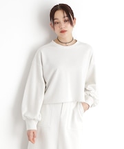 ラメ裏毛パフスリーブ【洗える】