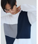 パネルブロッキング長袖Tシャツ