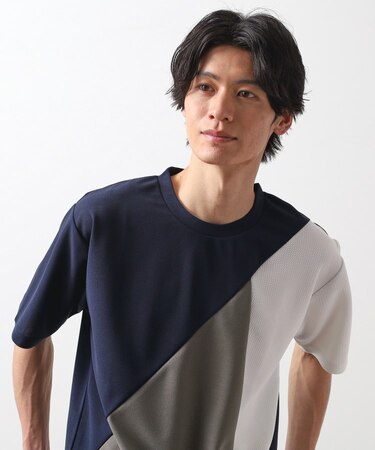 アムンゼン異素材切替半袖Tシャツ