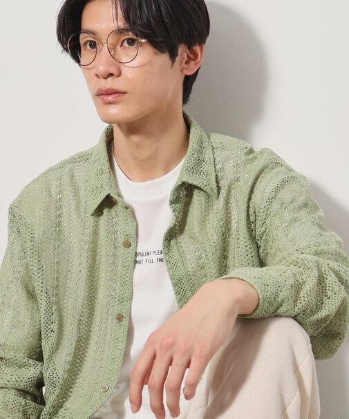 レースシャツアンサンブル長袖シャツ・半袖Tシャツセットアイテム