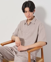 ドライポリ半袖シャツ　セットアップ可/吸水速乾/軽量