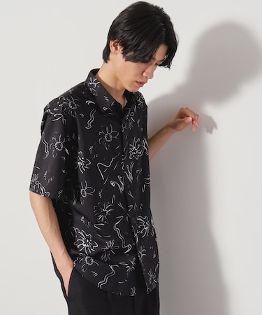 ドライポリプリント半袖シャツ 洗える/吸水速乾