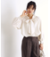 【セレモニー/通勤/新生活】リボンボウタイブラウス/洗える