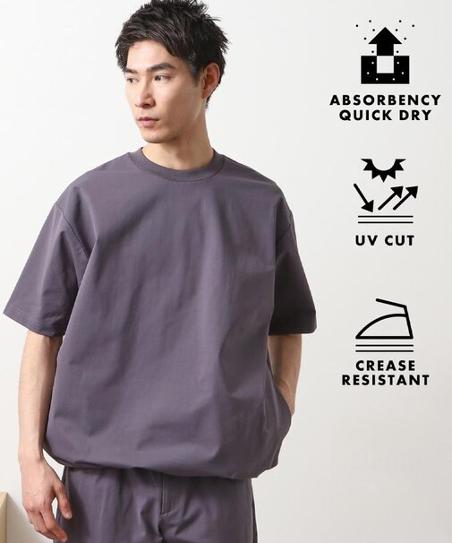 パーフェクテックスピンドル半袖Tシャツ【セットアップ可/吸水速乾/UVカット/アンチピリング】