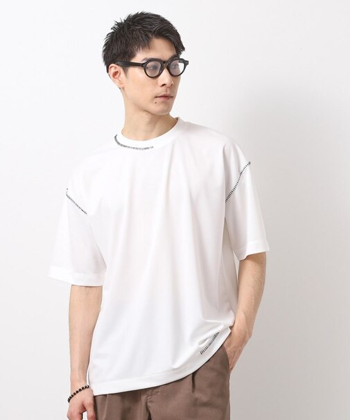 ブランケットステッチ半袖Tシャツ