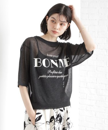 光沢シアーロゴプルオーバー【洗える】