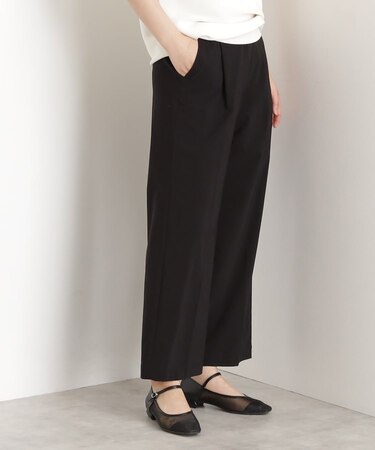 【XS-XLサイズ/ラクに穿ける】ハイパーストレッチワイドパンツ/接触冷感/洗える