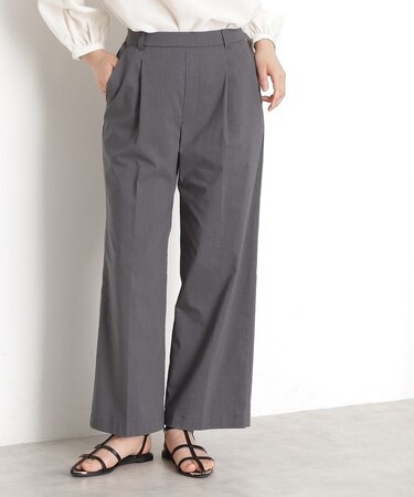 【XS-XLサイズ/ラクに穿ける】ハイパーストレッチワイドパンツ/接触冷感/洗える