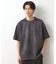 スウェードプリント半袖Tシャツ　【オーバーサイズ/洗濯機OK】