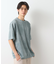 スウェードプリント半袖Tシャツ　【オーバーサイズ/洗濯機OK】