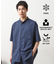 クールファイバーバンドカラー半袖シャツ　接触冷感／吸水速乾／UVケア／軽量／セットアップ可