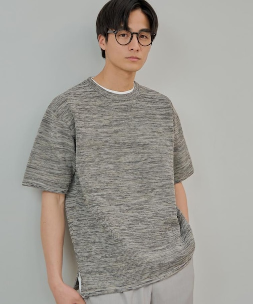 ドライタッチ半袖ニットTシャツ　【洗濯機ＯＫ】