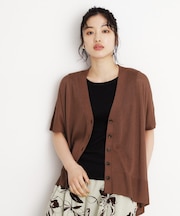 ポンチョカーディガン【洗える/体型カバー】