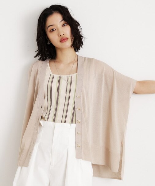 ポンチョカーディガン【洗える/体型カバー】