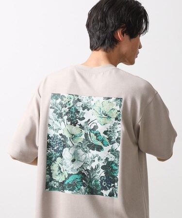 ボタニカルプリントオーバーサイズ半袖Ｔシャツ