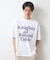 スウェード半袖ロゴTシャツ　洗濯機OK
