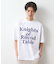 スウェード半袖ロゴTシャツ　洗濯機OK
