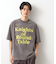 スウェード半袖ロゴTシャツ　洗濯機OK