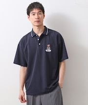 サガラ刺繍半袖ポロシャツ　【洗濯機OK/ユニセックス】