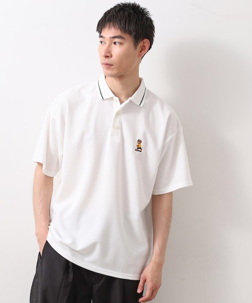 アニマル刺繍半袖ポロシャツ　【洗濯機OK/ユニセックス】