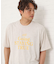 ポリ麻プリント半袖Tシャツ【洗濯機OK】