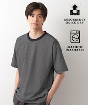 パーフェクテックボーダー半袖Tシャツ 【吸水速乾／洗濯機OK】