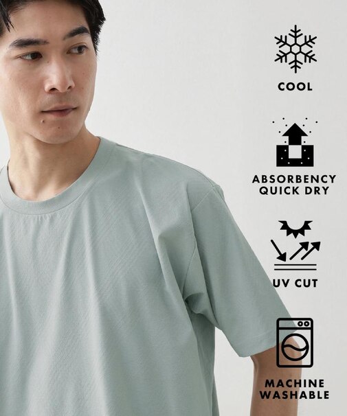 パーフェクテックリンクス半袖Tシャツ 【接触冷感／吸水速乾／UVカット／洗濯機OK】