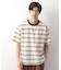 変形ボーダー半袖Tシャツ【洗濯機OK】