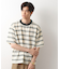 変形ボーダー半袖Tシャツ【洗濯機OK】