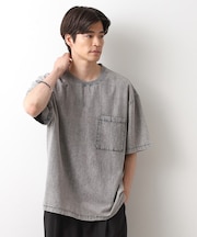 ライトデニム半袖Tシャツ【洗濯機OK】