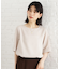 【再入荷】麻調メッシュブラウス【二の腕カバー/洗える】