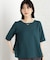 【再入荷】麻調メッシュブラウス【二の腕カバー/洗える】