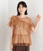 【セットアイテム】チュール×ロゴTシャツ/洗える