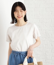 袖タックTシャツ【接触冷感/毛玉になりにくい/UV】