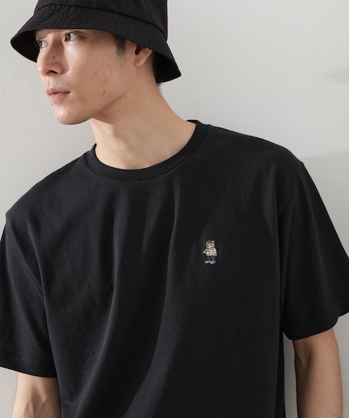 ワンポイントベアーロゴ半袖Tシャツ【洗濯機OK】