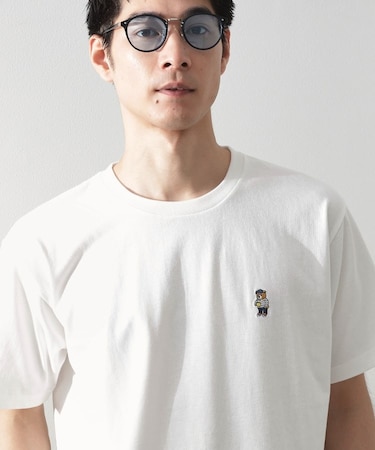 ワンポイントベアーロゴ半袖Tシャツ【洗濯機OK】