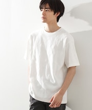 パターンジャカード半袖Tシャツ【洗濯機OK】