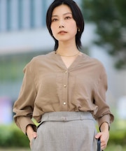 【体型カバー/インしなくても決まる】ダブルポケットスキッパーシャツ/洗濯機OK/再入荷！