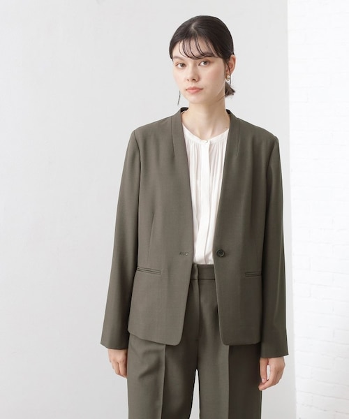 しゃちょー様ご購入品south2west8 ノーカラー　ジップ　ジャケット しゃちょー様ご購入品south2west8 ノーカラー ジップ ジャケット