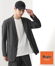 【Begin/ビギン10月号掲載】楊柳スマートジャケット　軽量/洗濯機OK/セットアップ可