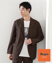 【Begin/ビギン10月号掲載】楊柳スマートジャケット　軽量/洗濯機OK/セットアップ可