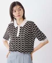 【再入荷】柄アソートポロニットシャツ【洗濯機OK】