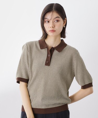 【再入荷】柄アソートポロニットシャツ【洗濯機OK】