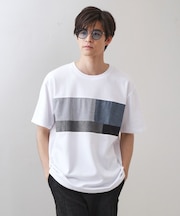 パネル切替半袖Tシャツ