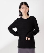 ウェーブシアー袖クシュプルオーバー【洗濯機OK】